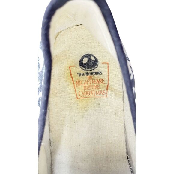 Tim Burton Nightmare Before Christmas Disney Jack Skellington Slip On Shoes - Picture 11 of 14